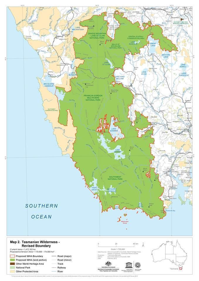 Tasmanian Wilderness World Heritage Area Tasmanian Wilderness World Heritage Area expanded Luke O39Brien