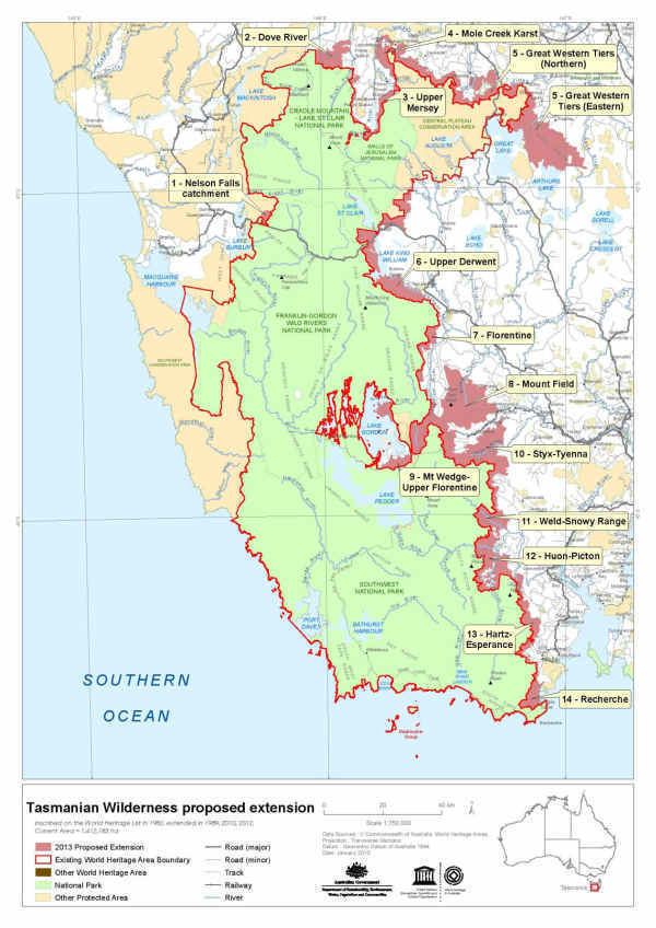 Tasmanian Wilderness World Heritage Area Objections to the nomination to extend the Tasmanian Wilderness