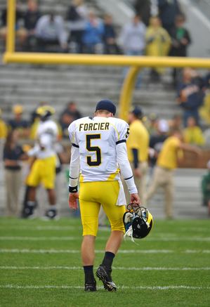 Tate Forcier Greeted with impossible expectations Tate Forciers departure from