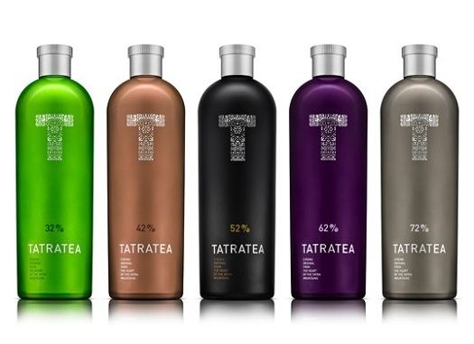 Variants of Tatratea, a natural tea-based liquors containing highland herbs extracts and pure mountain water.