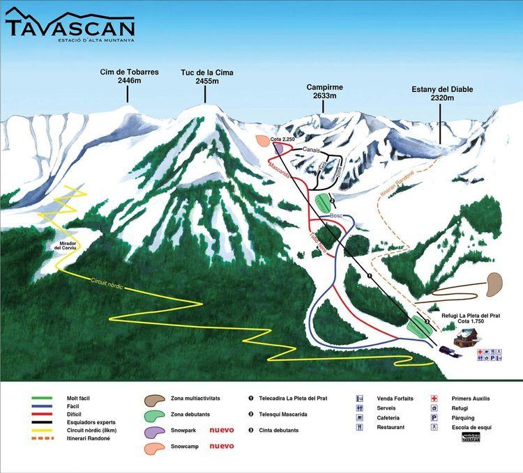 Tavascan Pleta del Prat Ski resort Tavascn ski resort in Spain Skiresorts in Lleida