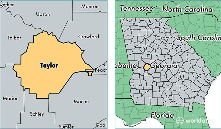 Taylor County, Georgia wwwworldatlascomimguscounty668taylorcounty