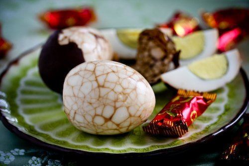 Tea egg Chinese Marbled Tea Egg Recipe Steamy Kitchen Recipes