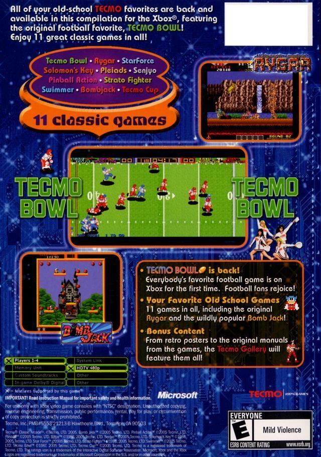 Tecmo Classic Arcade Tecmo Classic Arcade Box Shot for Xbox GameFAQs