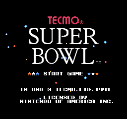 Tecmo Super Bowl Play Tecmo Super Bowl Nintendo NES online Play retro games online
