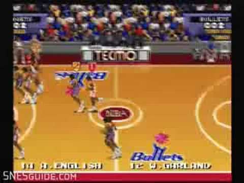 Tecmo Super NBA Basketball Tecmo Super NBA Basketball SNES Gameplay YouTube