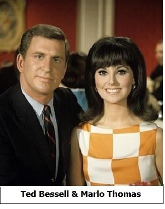 The main cast of the TV series "That Girl", Ted Bessell and Marlo Thomas