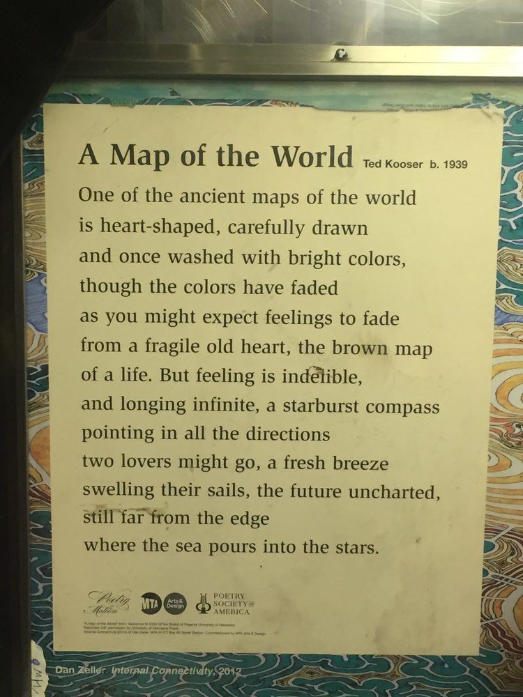 Ted Kooser Poetry in Motion A Map of the World by Ted Kooser Poems Prose