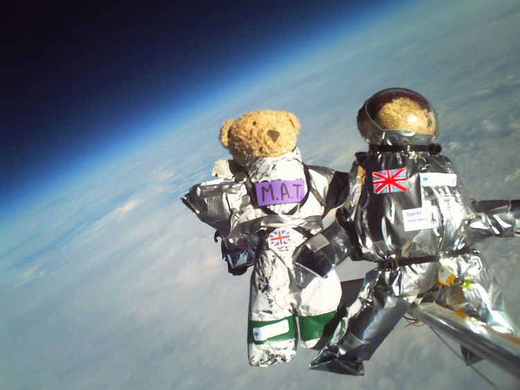 Teddy bear parachuting