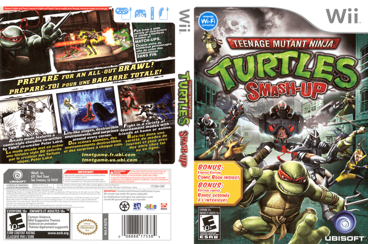 Teenage Mutant Ninja Turtles: Smash-Up artgametdbcomwiicoverfullHQUSR2TE41png