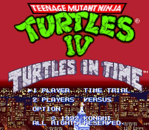 Teenage Mutant Ninja Turtles: Turtles in Time Teenage Mutant Ninja Turtles IV Turtles in Time USA ROM lt SNES