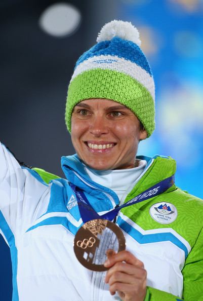 Teja Gregorin Teja Gregorin Pictures Medal Ceremony Winter Olympics