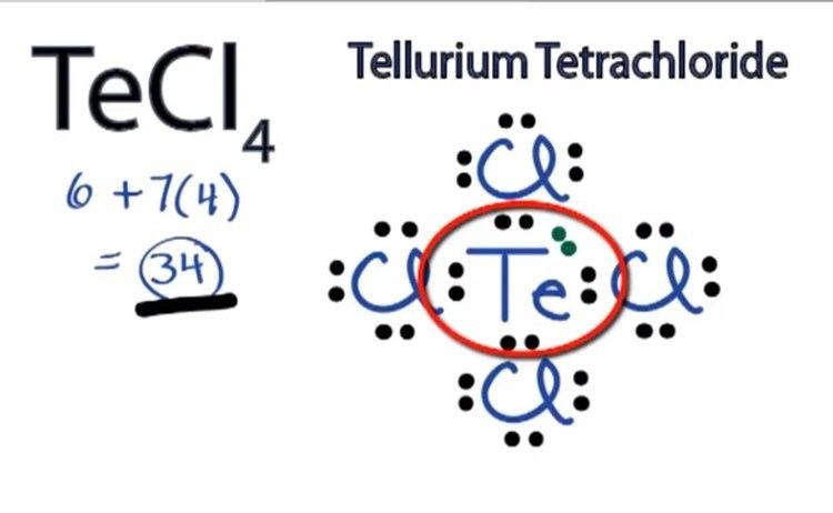 Tellurium tetrachloride TeCl4 Lewis Structure How to Draw the Lewis Structure for TeCl4