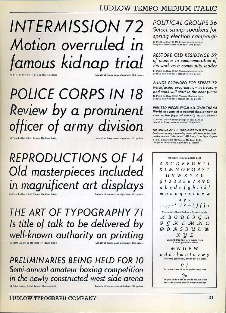 Tempo (typeface)