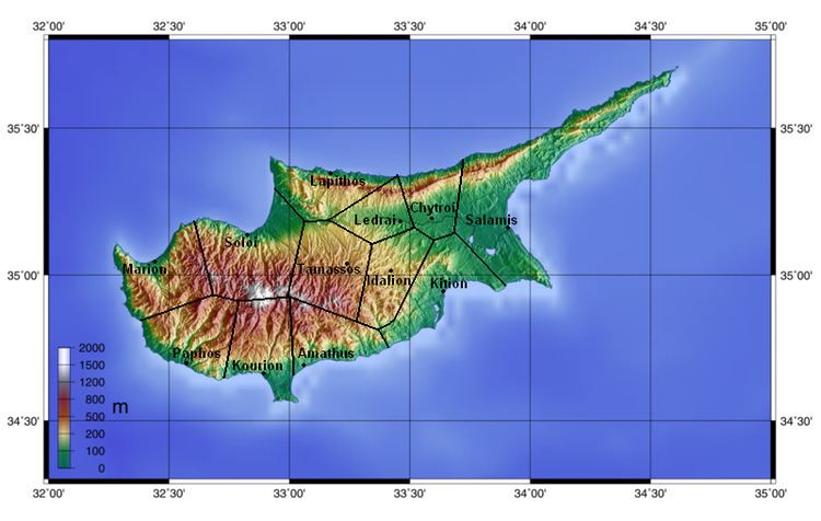 Ten city-kingdoms of Cyprus