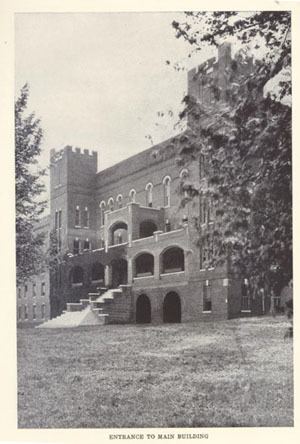 Entrance to the main building of Tennessee Military Institute