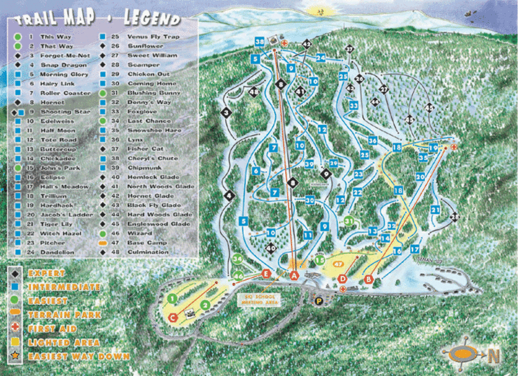 Tenney Mountain Ski Resort wwwnelsaporgnhtenneytrailmap2004gif
