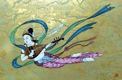 Tennin Japanese Buddhism Apsaras Celestial Beings Heavenly Maidens