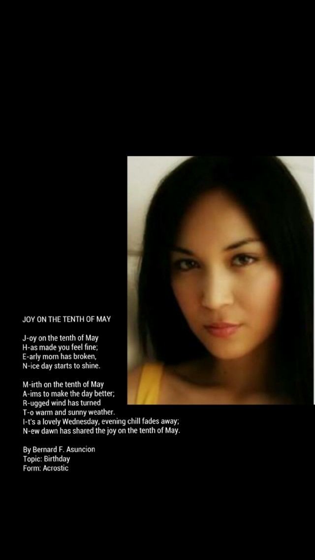 Tenth of May Joy On The Tenth Of May Poem by Bernard F Asuncion Poem Hunter