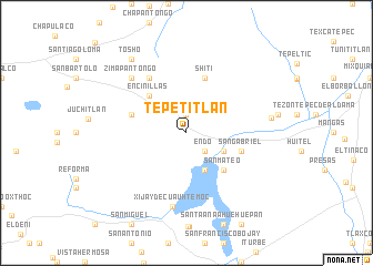 Tepetitlán Tepetitln Mexico map nonanet
