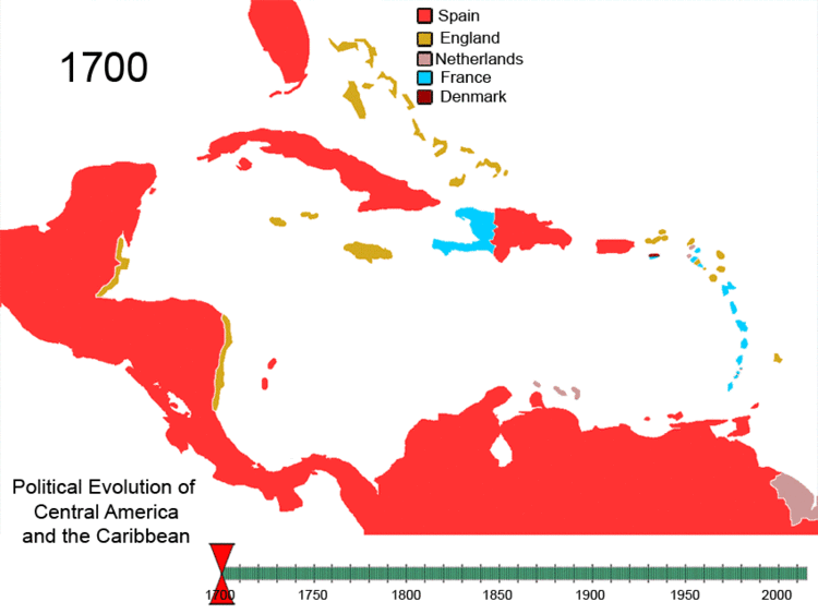 Territorial evolution of the Caribbean