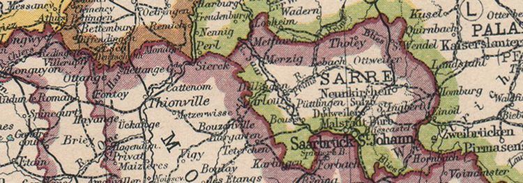 Territory of the Saar Basin NORTHERN FRANCE Saar Basin Territory under League of Nations mandate