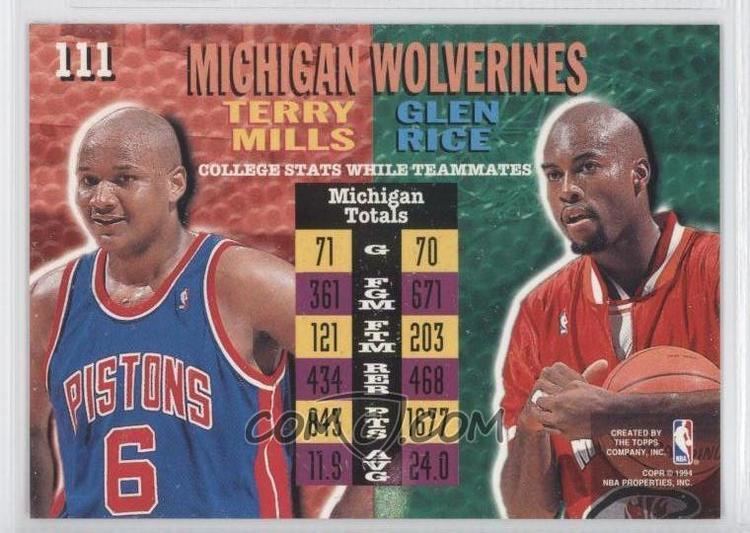 Terry Mills (basketball) 199495 Topps Stadium Club Base Prizes The 1995 NBA Finals