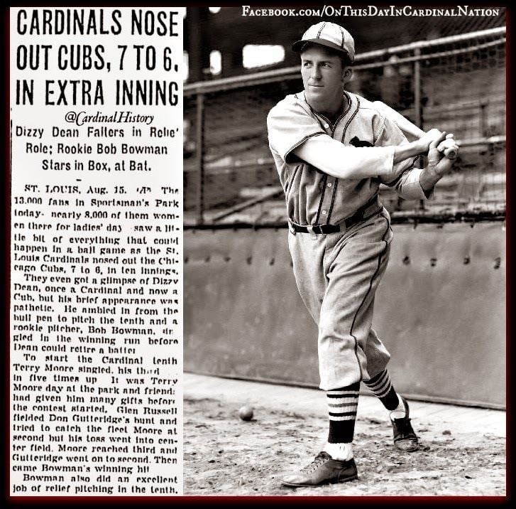 Terry Moore (baseball) On This Day In Cardinal Nation August 15 1939 Terry Moore Day at