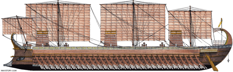 A Hellenistic war galley with a massive Polyreme with a crew of 4,000.