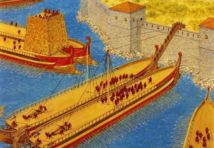 The Hellenistic giant galley 'Tessarakonteres' is one of the largest human-powered vessels in history reportedly built in the Hellenistic period by Ptolemy IV Philopator of Egypt.