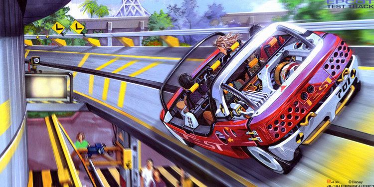 Test Track Concept Art Epcot Test Track High Speed Loop
