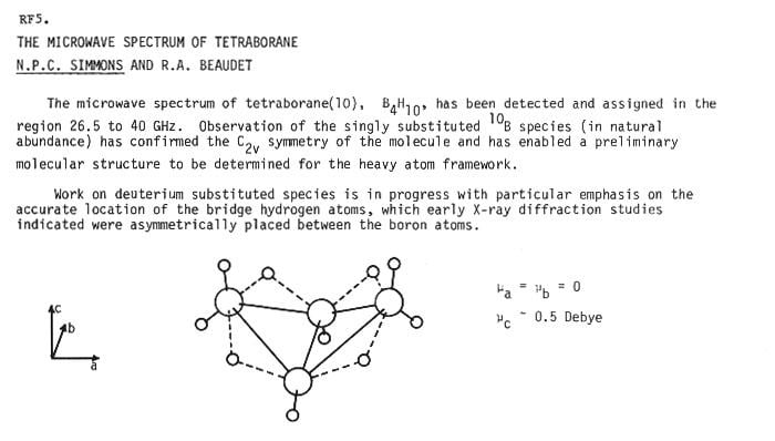 Tetraborane THE MICROWAVE SPECTRUM OF TETRABORANE