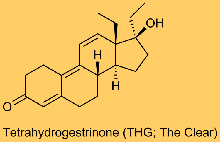 Tetrahydrogestrinone Steroid Structures steroid molecules