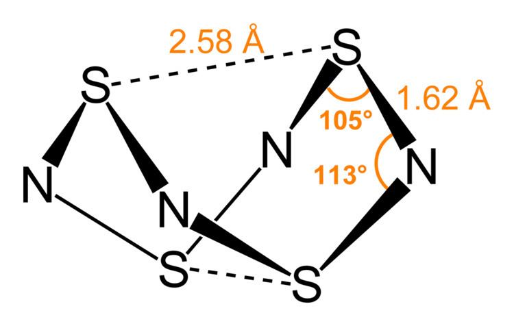 Tetrasulfur tetranitride httpsuploadwikimediaorgwikipediacommons66