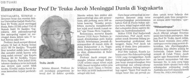 Teuku Jacob Prof Teuku Jacob Pakar Paleoantropologi Aceh yang Disegani Dunia