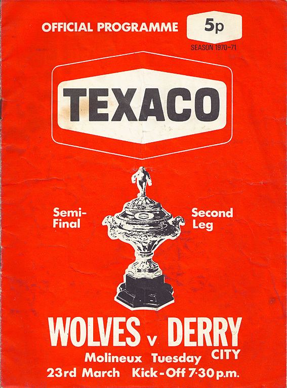 Texaco Cup Texaco Cup Wolves football Programmes