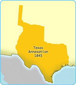 Texas annexation Interactives United States History Map The Nation Expands