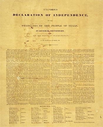 Texas Declaration of Independence Declaration of Independence