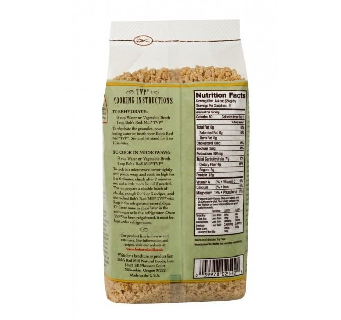 Textured vegetable protein TVP Textured Vegetable Protein Bob39s Red Mill