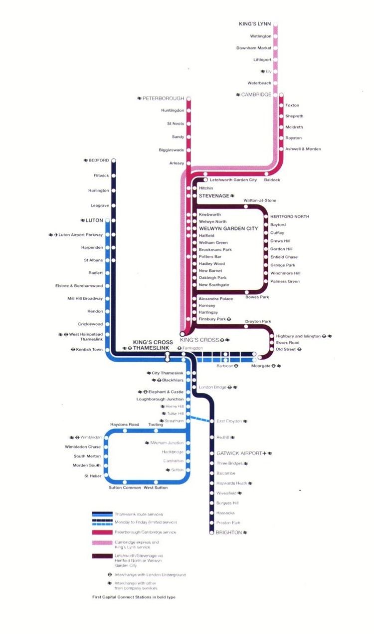 Thameslink (route) Thameslink train rail maps
