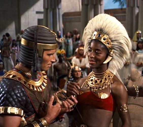 Tharbis Esther Brown as Princess Tharbis of Ethopia presents Moses with a