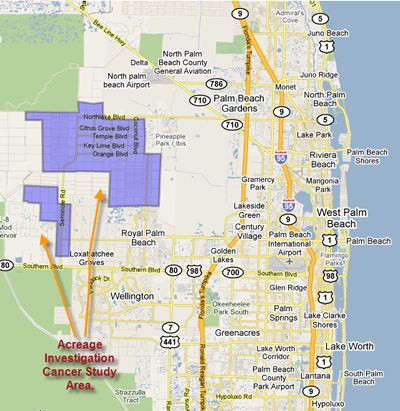 The Acreage, Florida Acreage Neighborhood Information Map Florida Department of Health