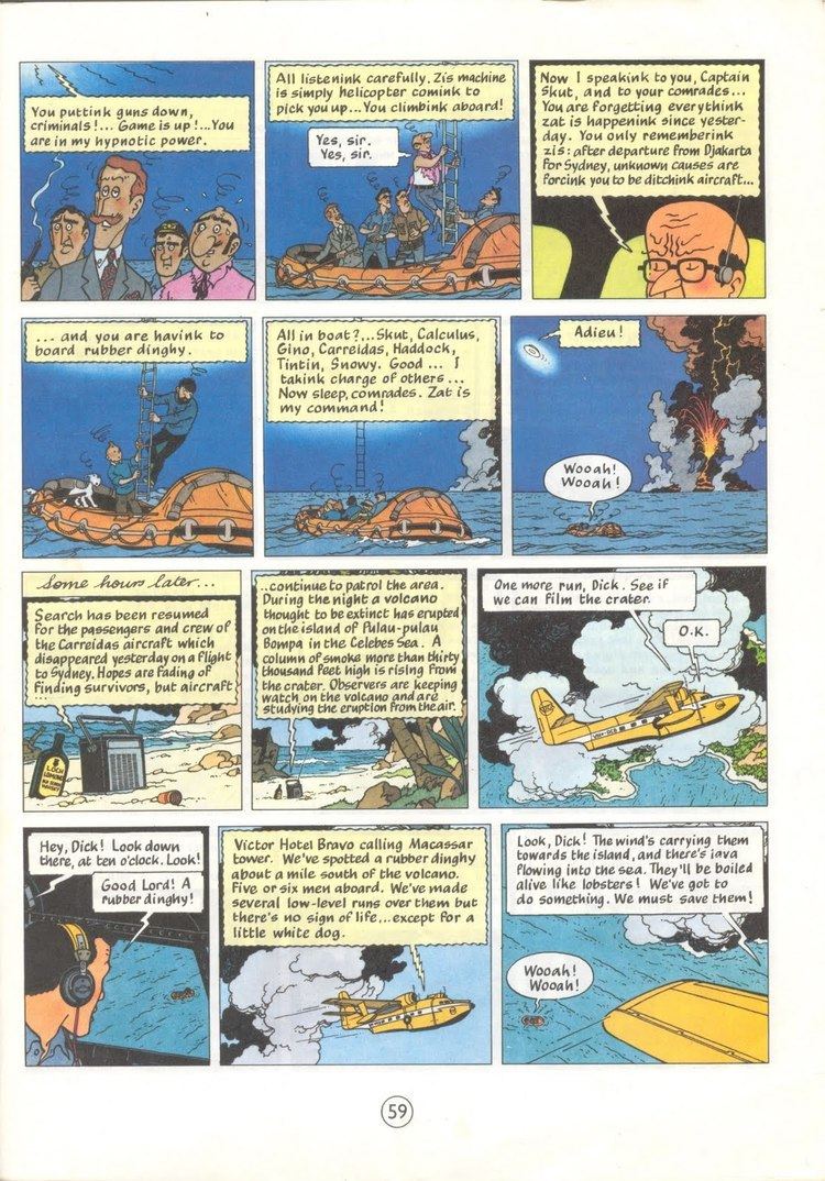 The Adventures of Jo, Zette and Jocko Volcano Club Tintin and Volcanoes