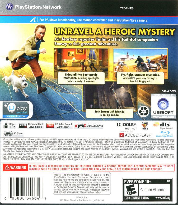 The Adventures of Tintin: The Secret of the Unicorn (video game) wwwmobygamescomimagescoversl250957theadven