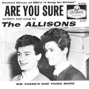 The Allisons The Allisons Are You Sure at Discogs