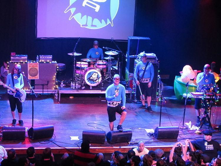 The Aquabats performing in Anaheim, California in December 2012.