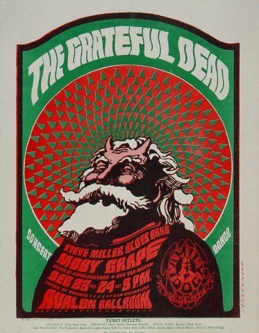 The Avalon Grateful Dead Handbill from Avalon Ballroom Dec 23 1966 Wolfgang39s
