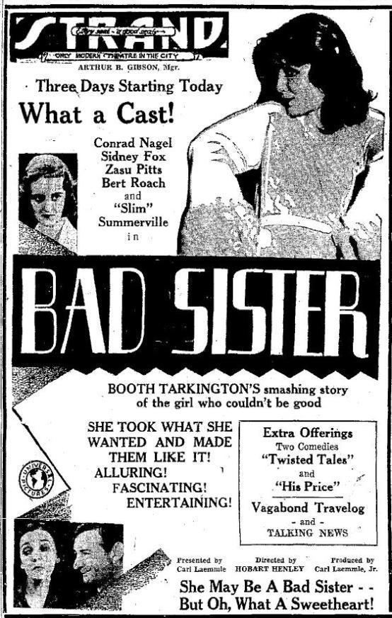 Bad Sister The Bad Sister 1931