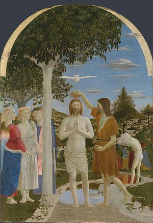 The Baptism of Christ (Piero della Francesca) httpsuploadwikimediaorgwikipediacommonsthu
