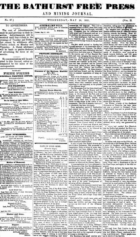 The Bathurst Free Press and Mining Journal